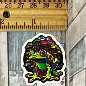 🌀10/$10🌀 Psychedelic Frog Waterproof Sticker Decal
